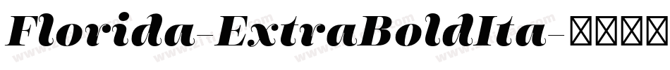 Florida-ExtraBoldIta字体转换