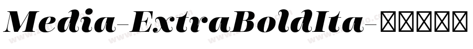 Media-ExtraBoldIta字体转换