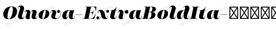 Olnova-ExtraBoldIta字体转换