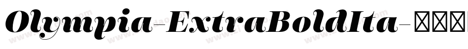 Olympia-ExtraBoldIta字体转换