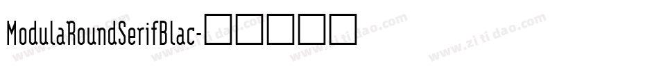 ModulaRoundSerifBlac字体转换