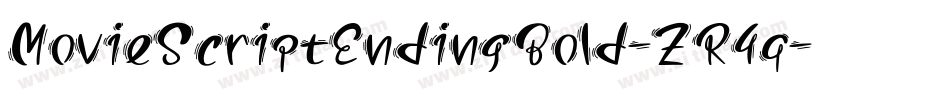 MovieScriptEndingBold-ZR4q字体转换