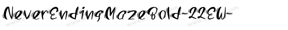 NeverEndingMazeBold-22EW字体转换