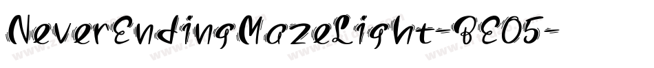 NeverEndingMazeLight-BE05字体转换