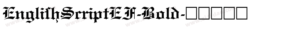 EnglishScriptEF-Bold字体转换