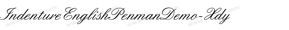 IndentureEnglishPenmanDemo-Xdyj字体转换