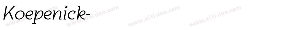 Koepenick字体转换
