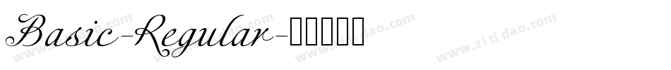Basic-Regular字体转换