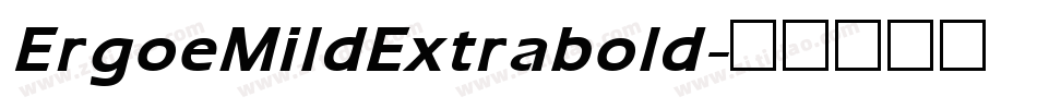 ErgoeMildExtrabold字体转换