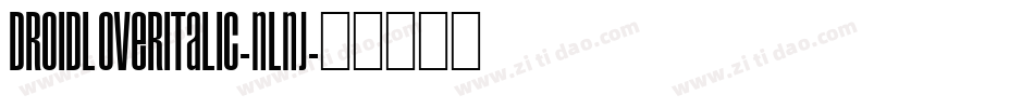 DroidLoverItalic-nlnJ字体转换