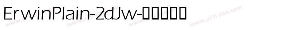 ErwinPlain-2dJw字体转换