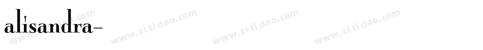 alisandra字体转换