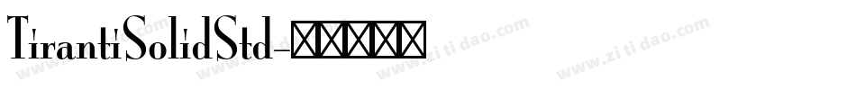 TirantiSolidStd字体转换