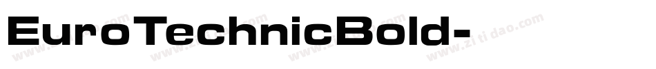 EuroTechnicBold字体转换
