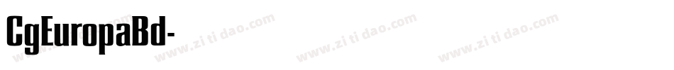 CgEuropaBd字体转换
