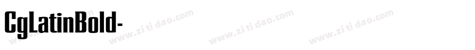 CgLatinBold字体转换