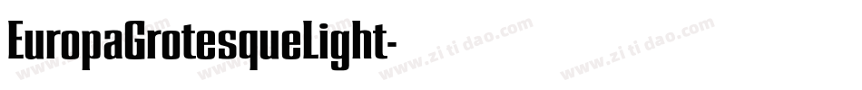 EuropaGrotesqueLight字体转换