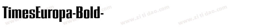 TimesEuropa-Bold字体转换