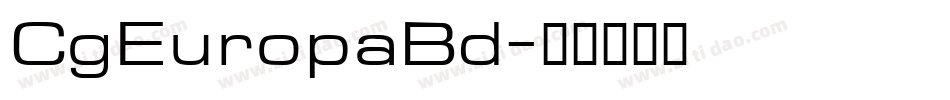 CgEuropaBd字体转换