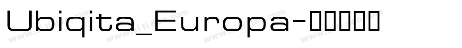 Ubiqita_Europa字体转换