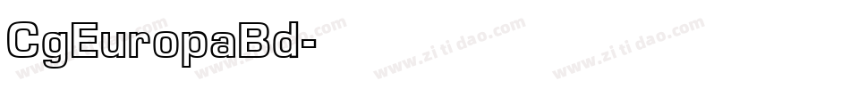 CgEuropaBd字体转换
