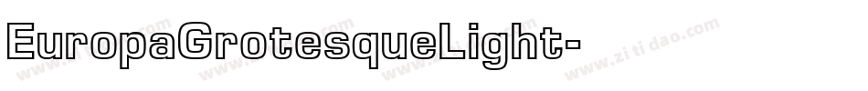 EuropaGrotesqueLight字体转换