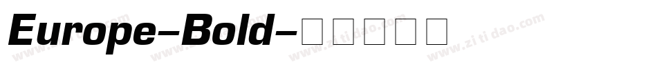 Europe-Bold字体转换