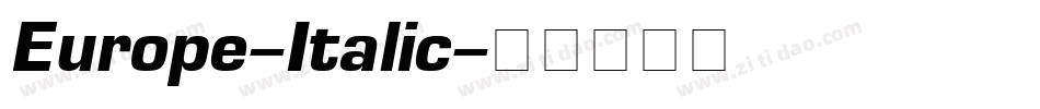 Europe-Italic字体转换