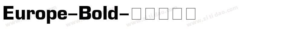 Europe-Bold字体转换