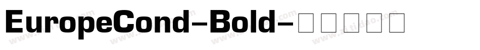 EuropeCond-Bold字体转换