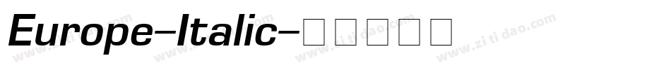 Europe-Italic字体转换
