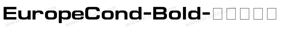 EuropeCond-Bold字体转换