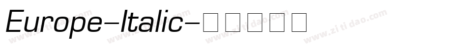 Europe-Italic字体转换