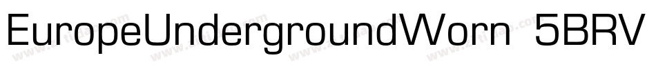 EuropeUndergroundWorn-5BRV字体转换