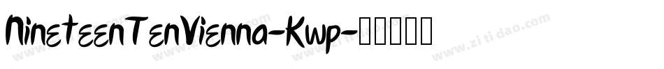 NineteenTenVienna-Kwp字体转换