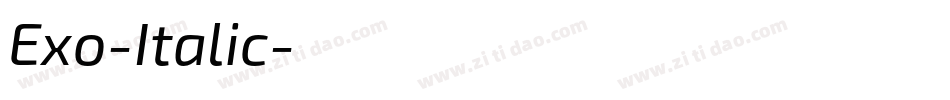 Exo-Italic字体转换