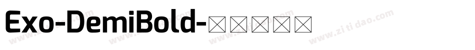 Exo-DemiBold字体转换