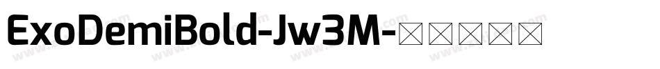 ExoDemiBold-Jw3M字体转换