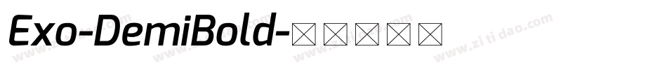 Exo-DemiBold字体转换