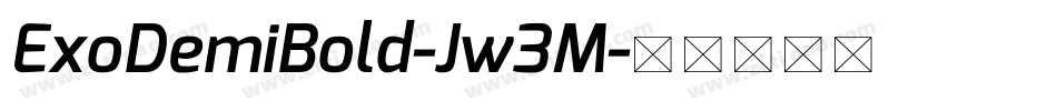 ExoDemiBold-Jw3M字体转换