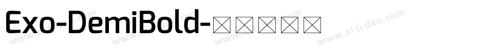 Exo-DemiBold字体转换