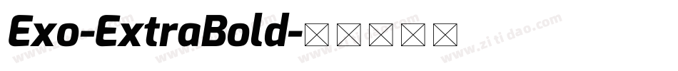 Exo-ExtraBold字体转换