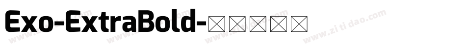 Exo-ExtraBold字体转换