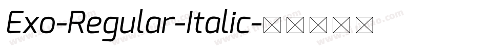 Exo-Regular-Italic字体转换