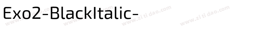 Exo2-BlackItalic字体转换