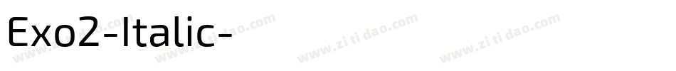 Exo2-Italic字体转换