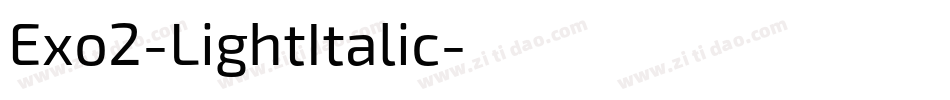 Exo2-LightItalic字体转换