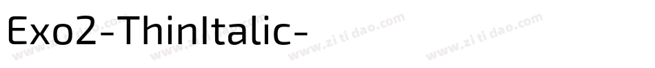 Exo2-ThinItalic字体转换