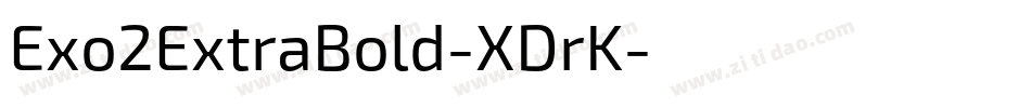 Exo2ExtraBold-XDrK字体转换