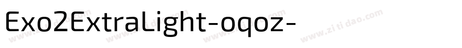 Exo2ExtraLight-oqoz字体转换